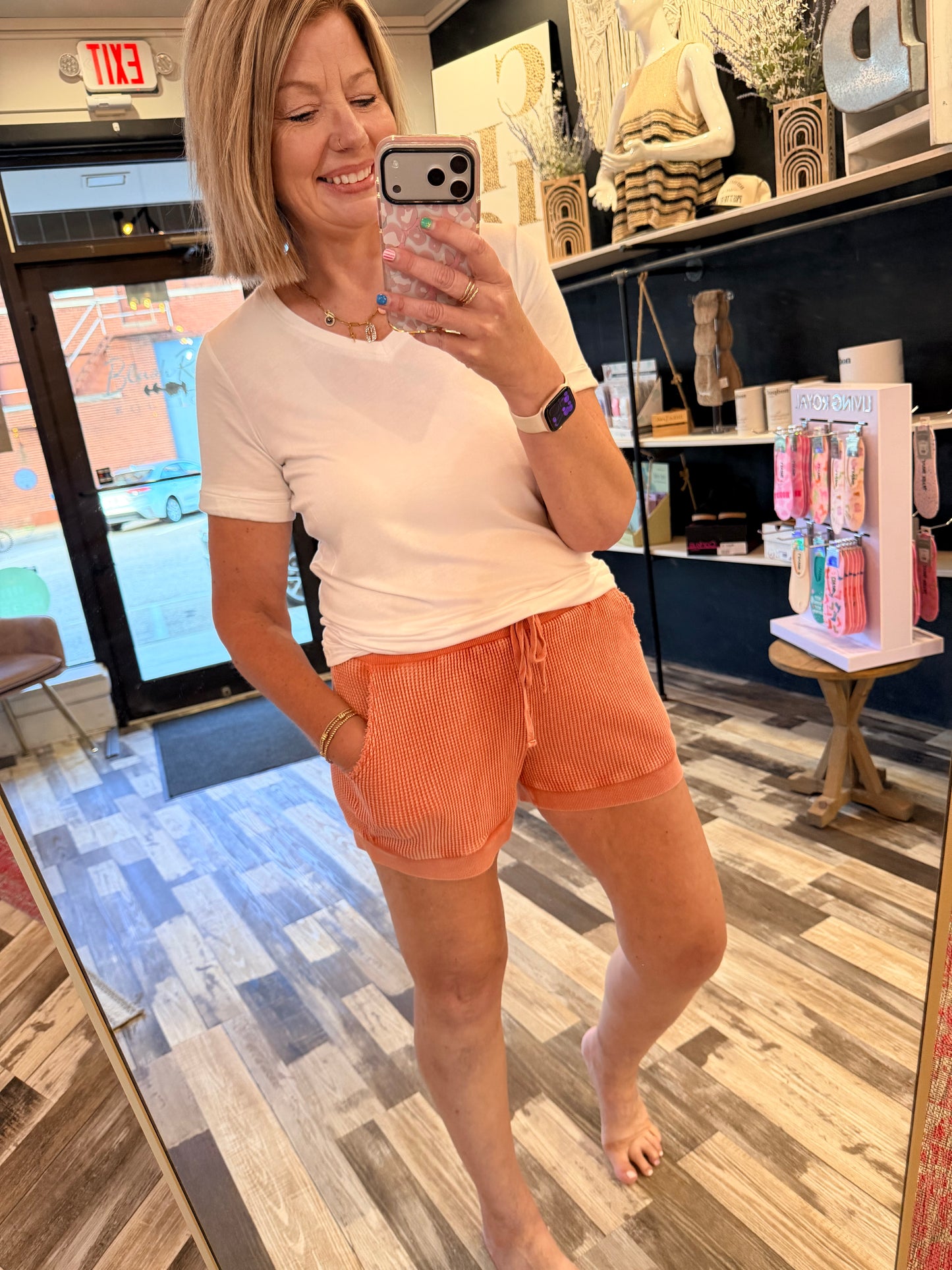 Mineral Washed Thermal Shorts