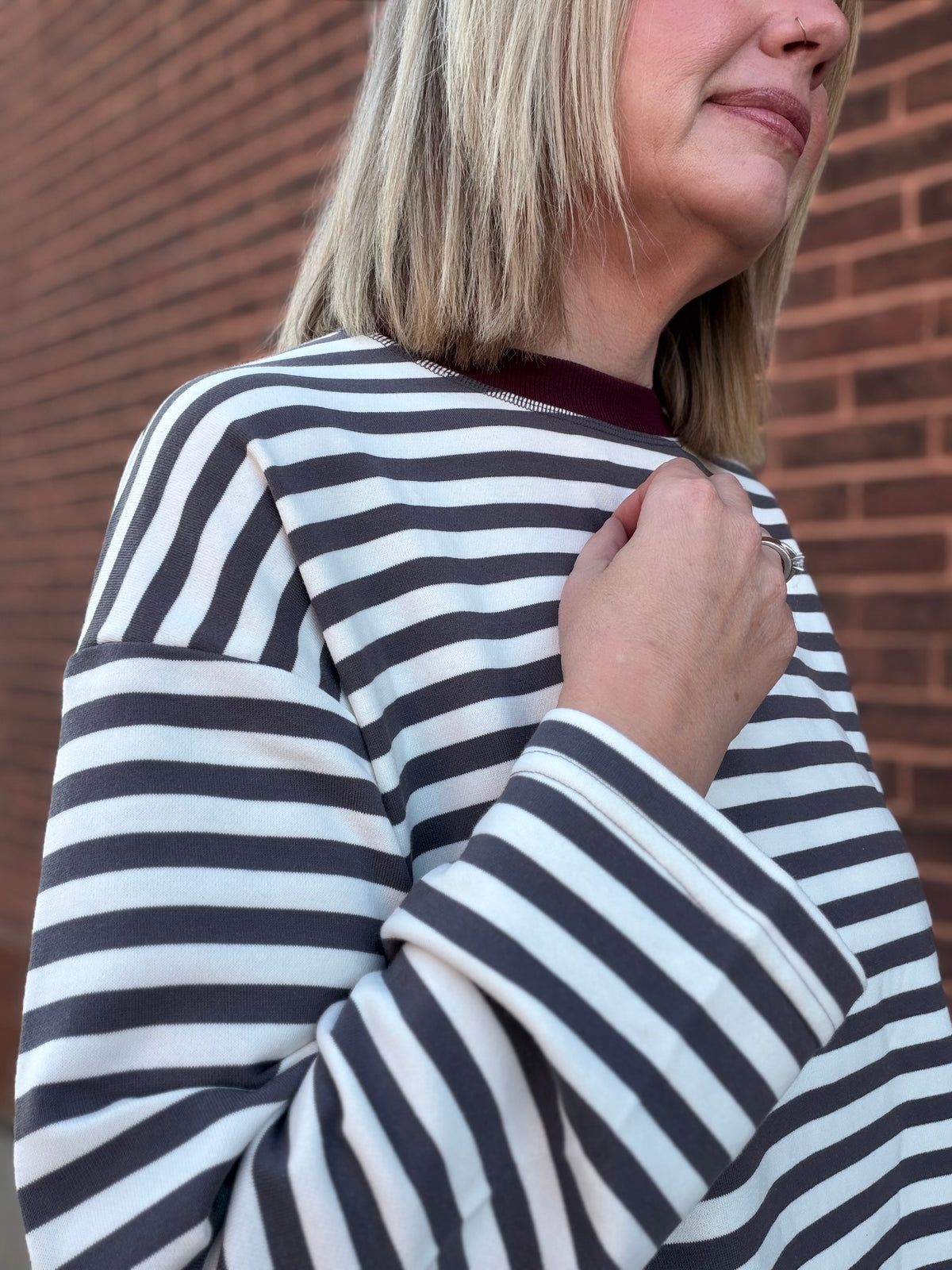 Laid Back Color Block Boxy Pullover