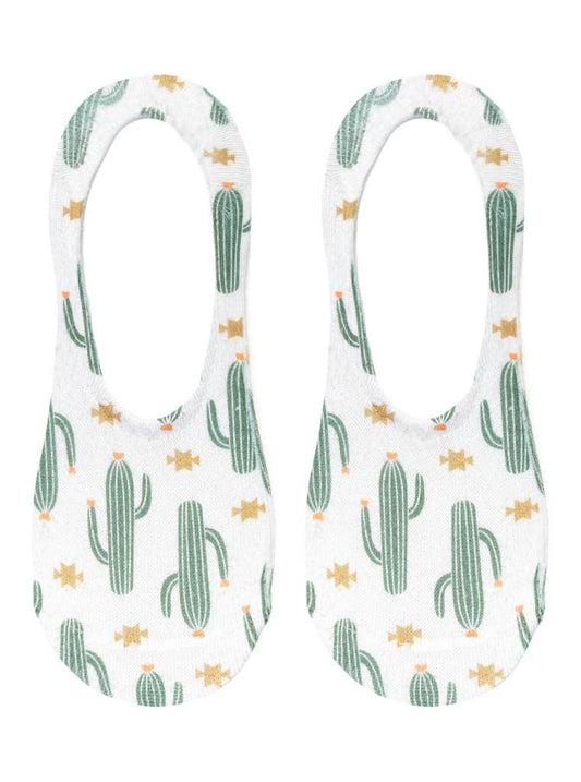 Cactus Print - White