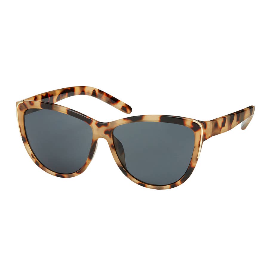 1259 Rose- Cat Eye Gold Accents Sunglasses