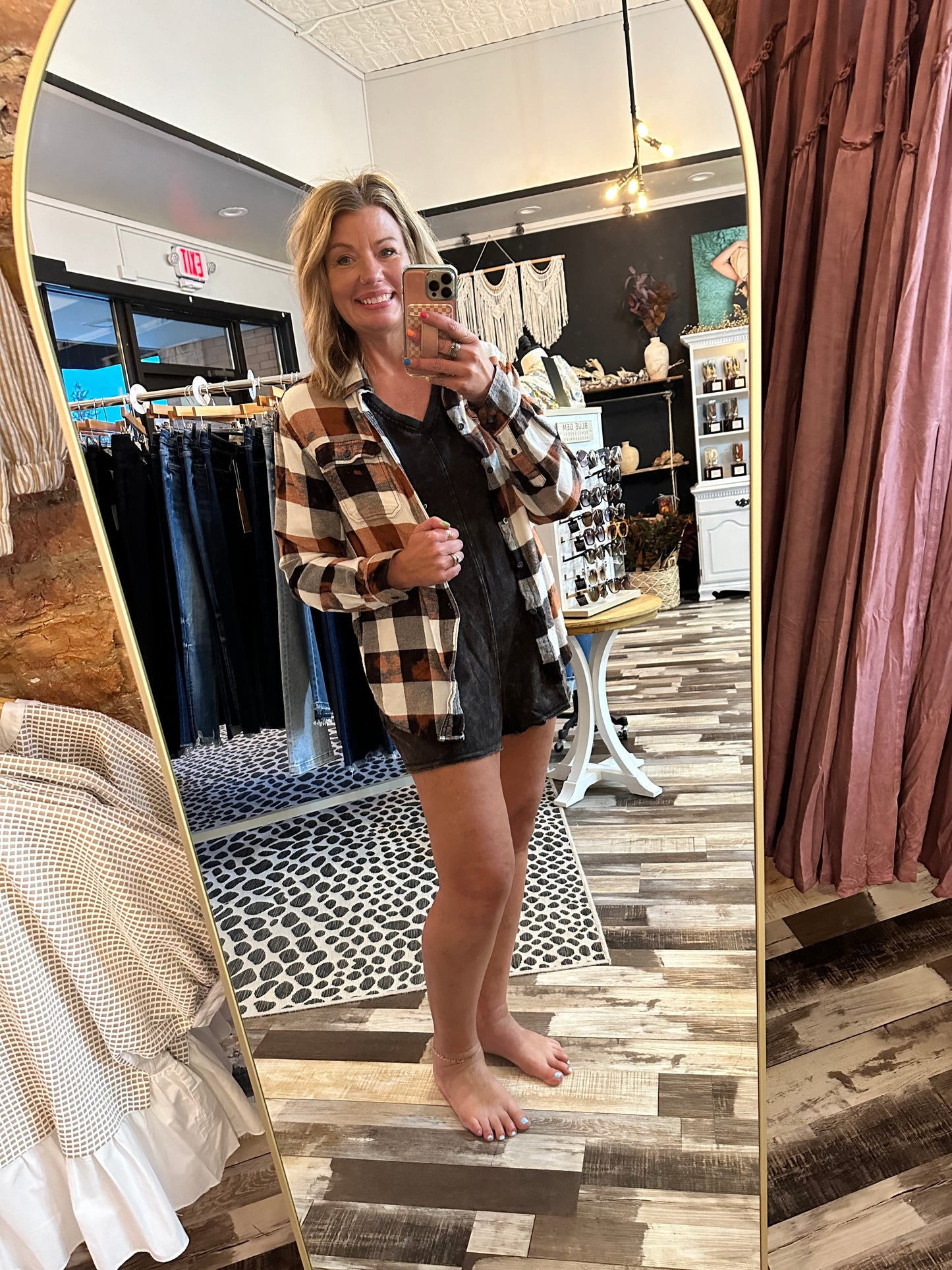 Mineral Washed Oversized Casual Knit Romper