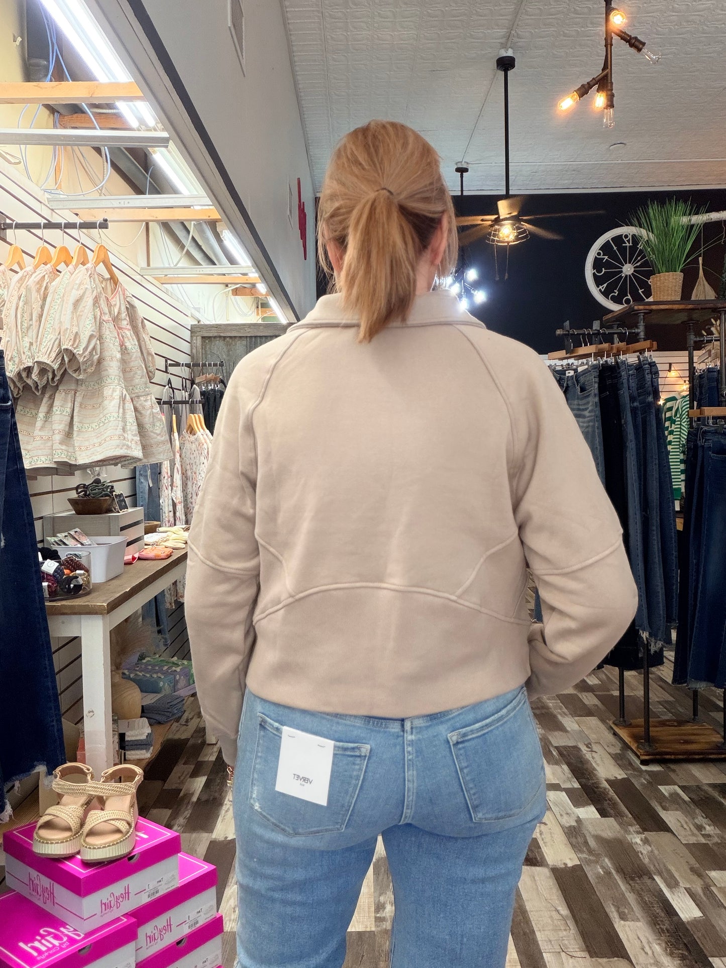 Cozy Half Zip Kangaroo Pocket Pullover