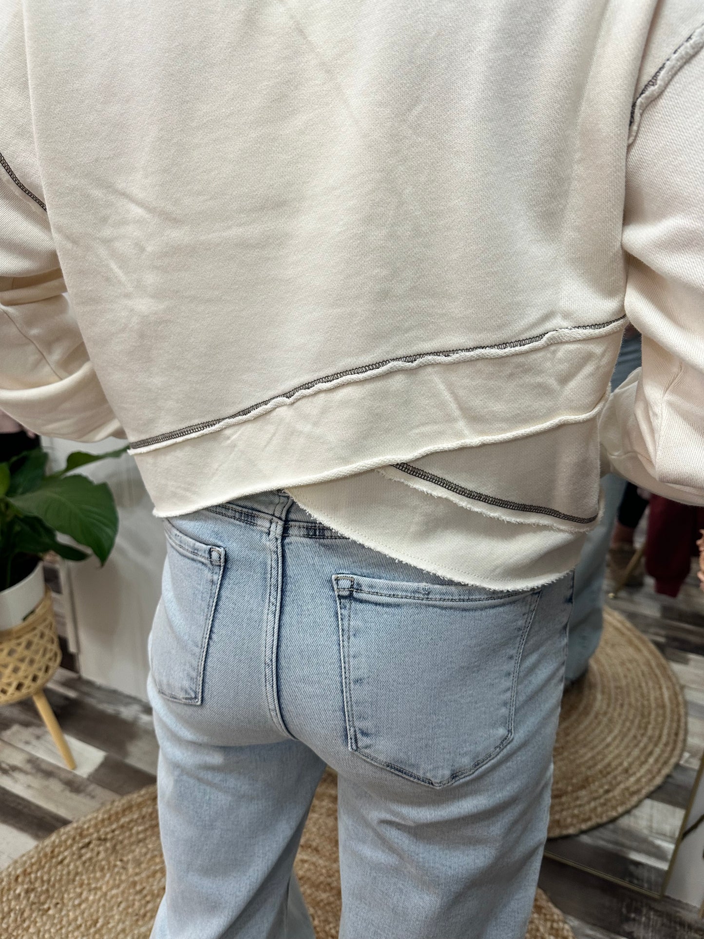 Risen High Rise Wide Leg Denim