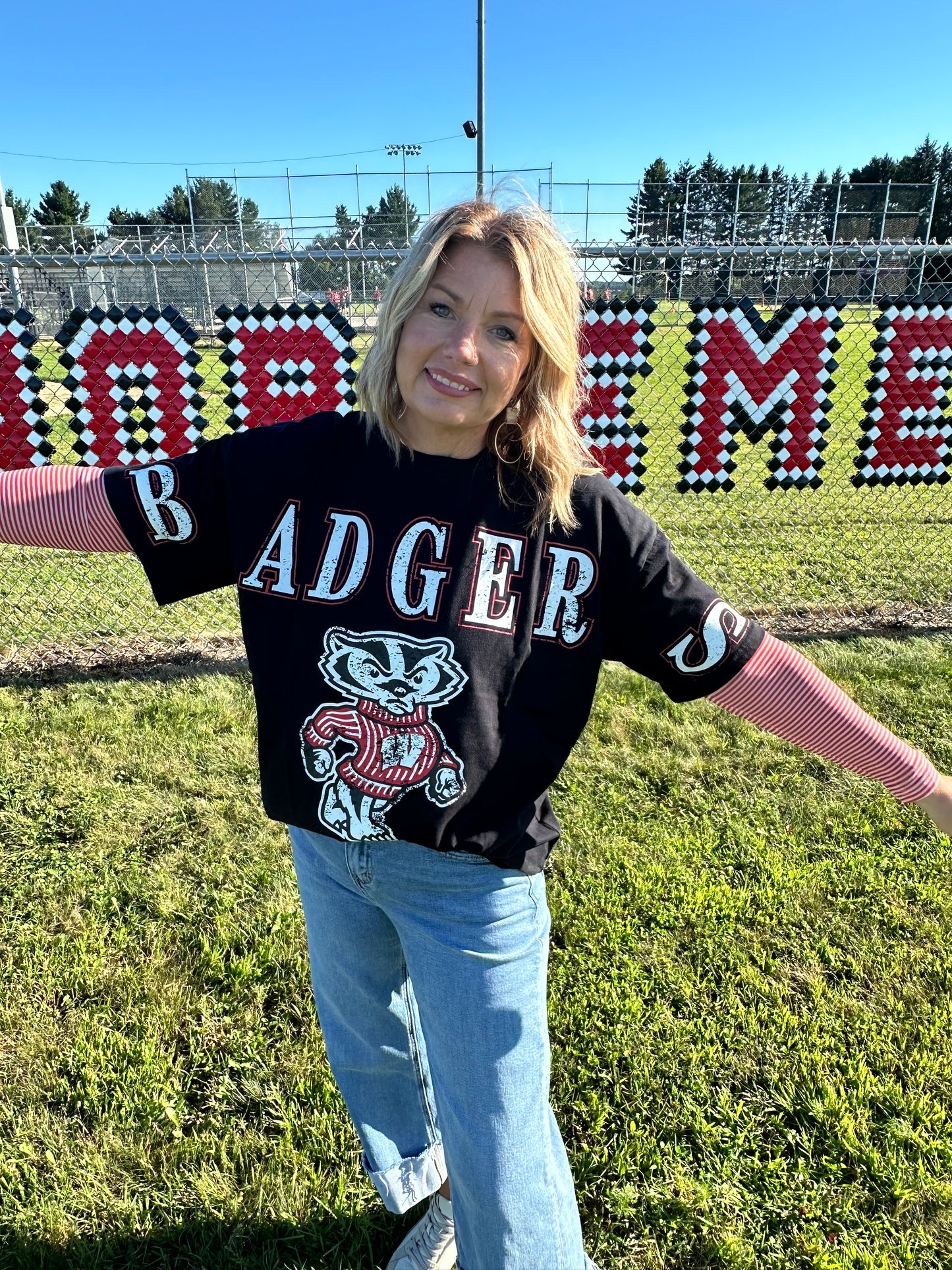 WI Split Oversized Band Tee