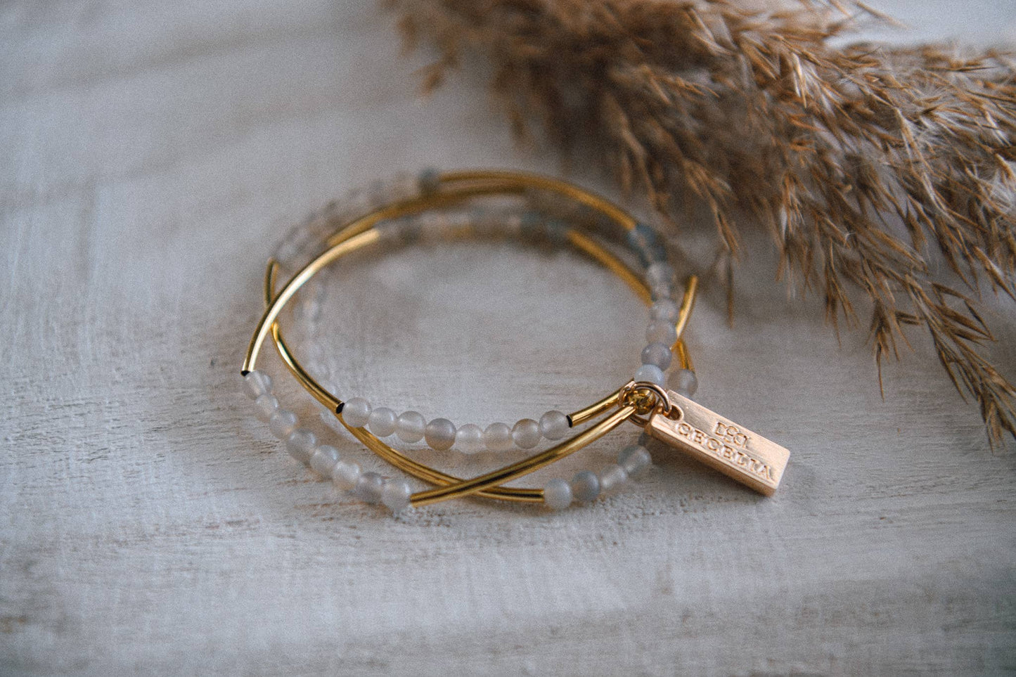 Gemstone and Gold Plated Triple Wrap Bracelets