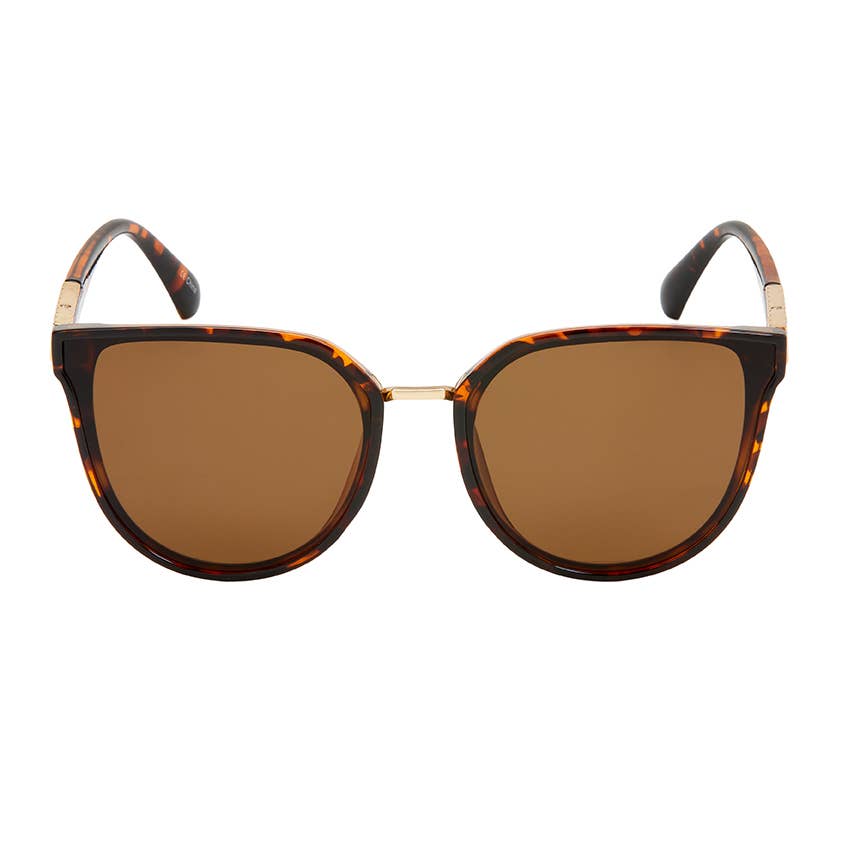 1303 - Jade Inlay Cat Eye Women's Sunglasses
