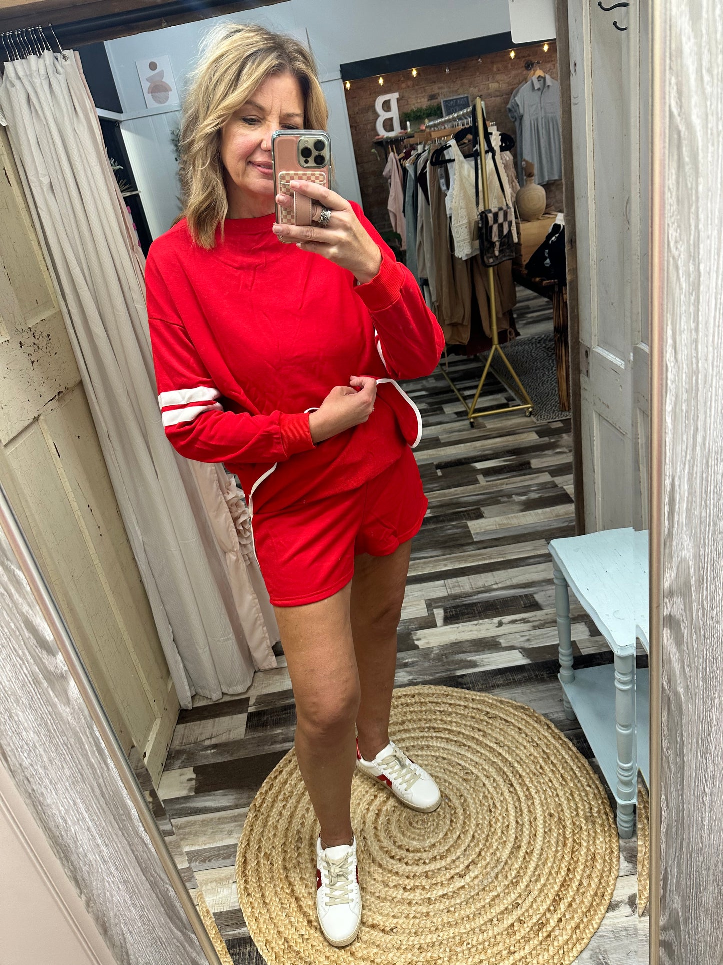 Varsity Sweatshirt/Skort 2 Piece Set