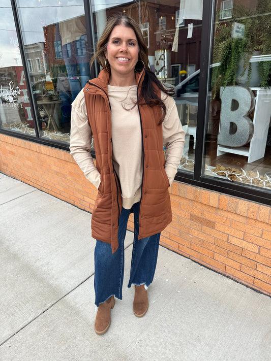 The Harlow Long Vest