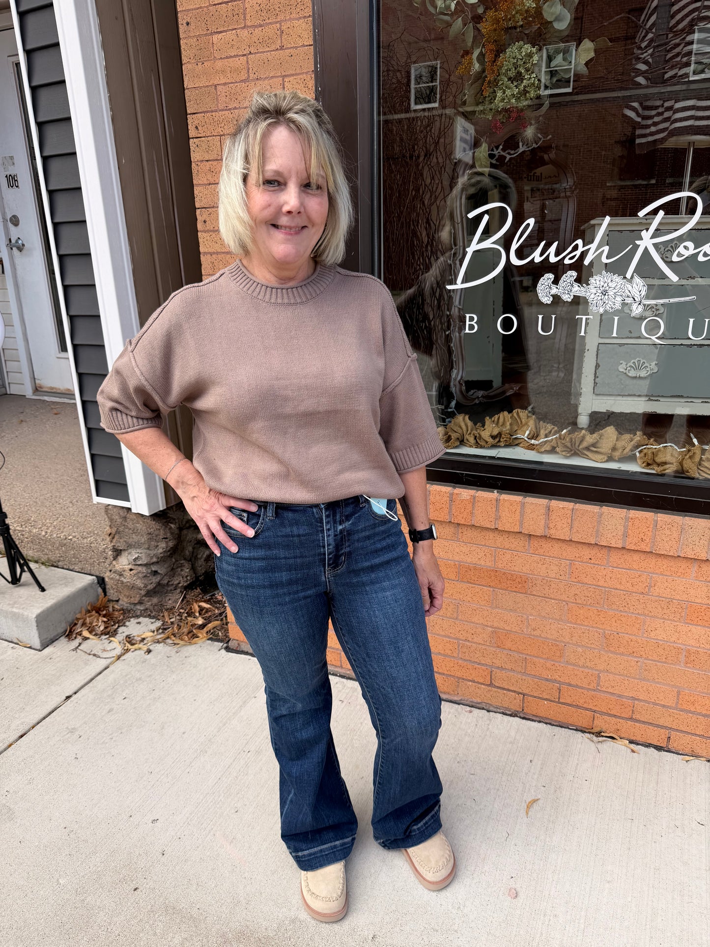 Judy Blue High Rise Trouser Flare - Petite