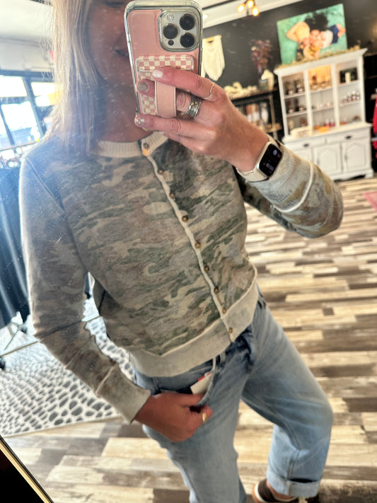 The Kori Camo Cardigan