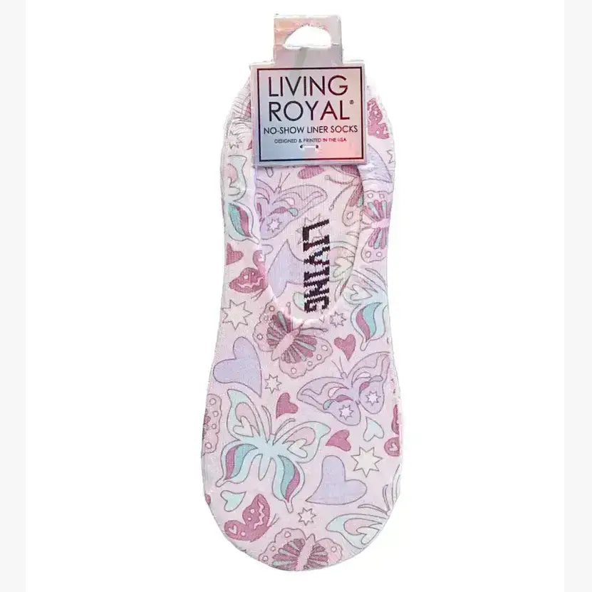 No-Show Liner Socks - Martinis & Olives - White