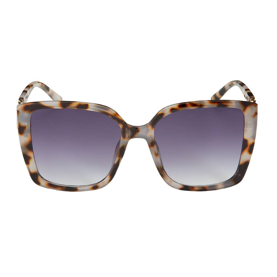 1236 NEW - Jade- O/S Square Chain Temple Sunglasses