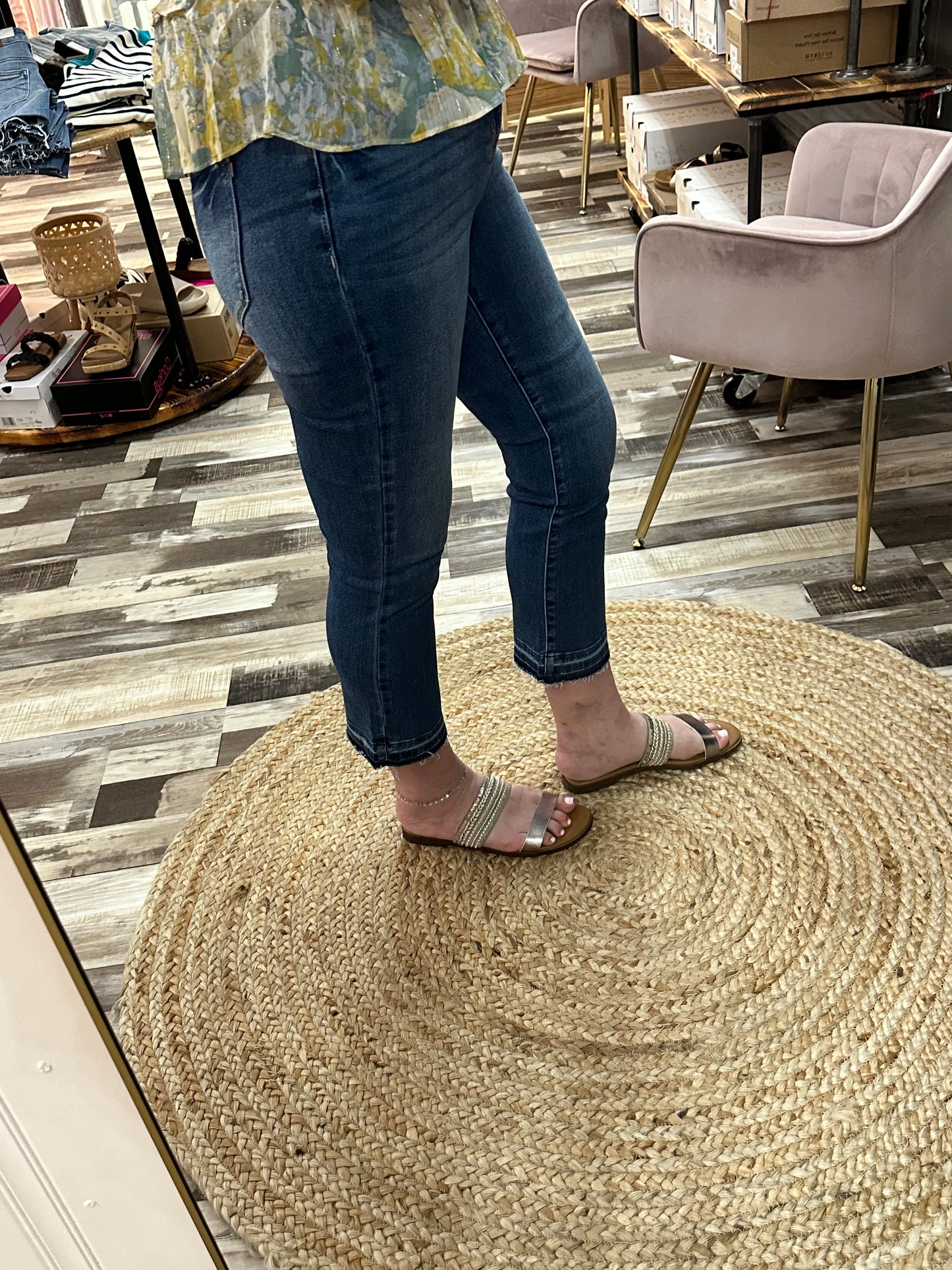 Judy Blue High Waist Release Hem Kick Flare