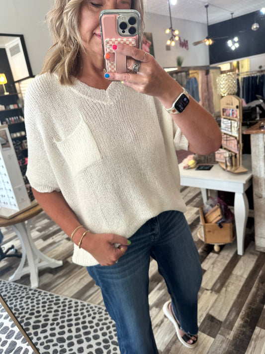 The Hallie Open Knit Top