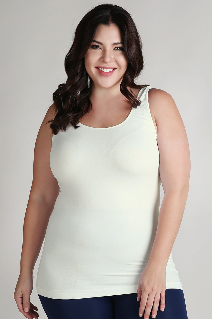 NikiBiki Curvy Jersey Tank Top - Ivory