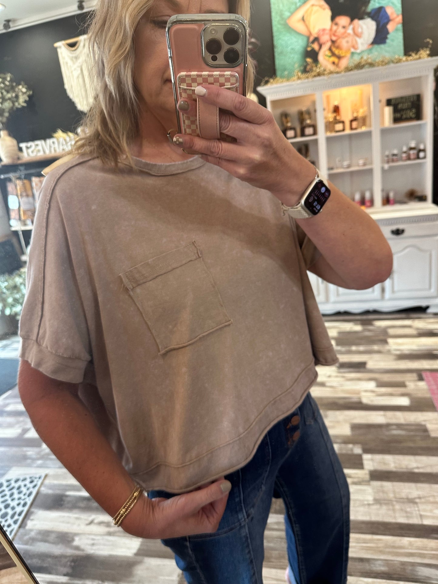 The Dani Mineral Washed Oversized Comfy Top