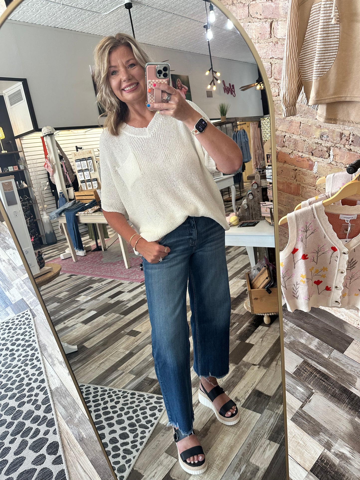 The Hallie Open Knit Top
