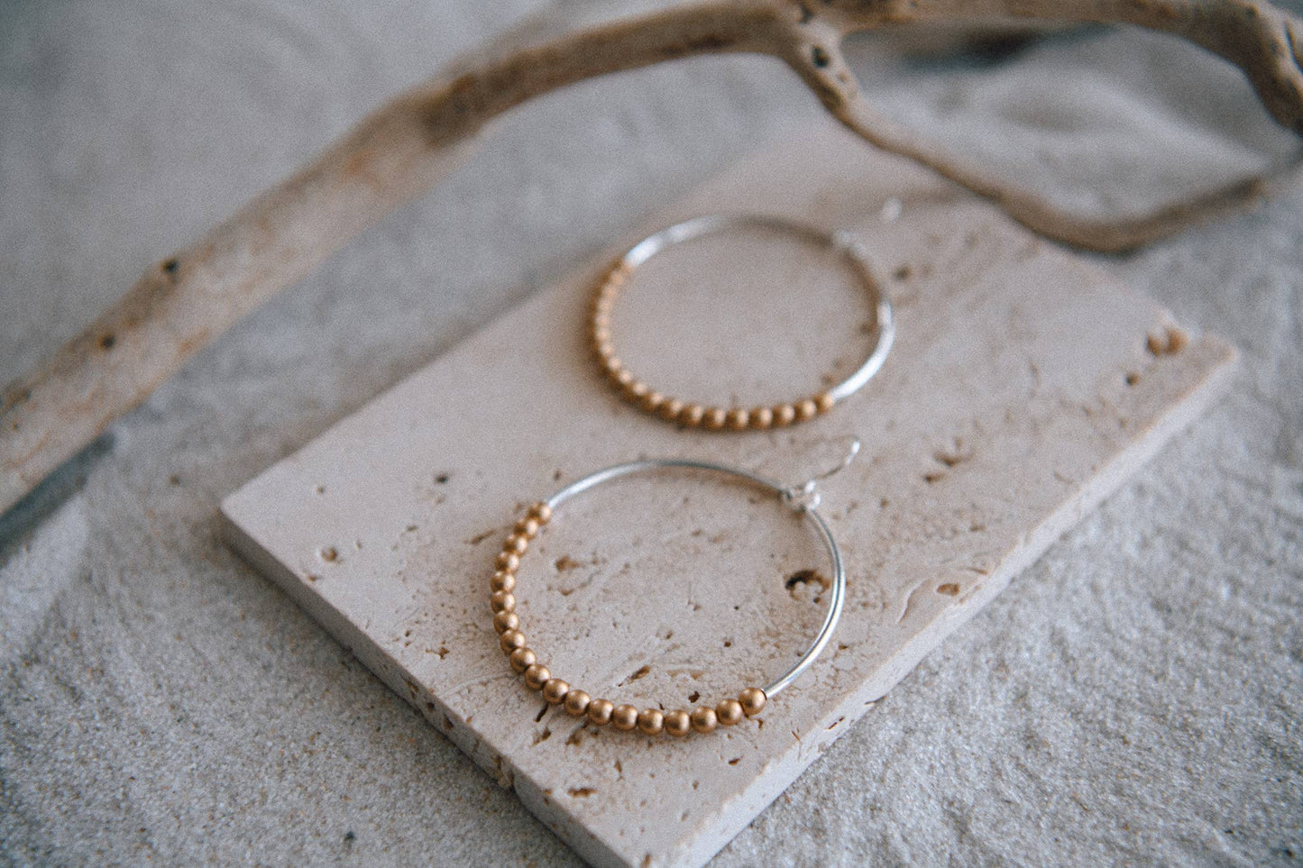 Far Out Sterling Silver and Gemstone Hoops