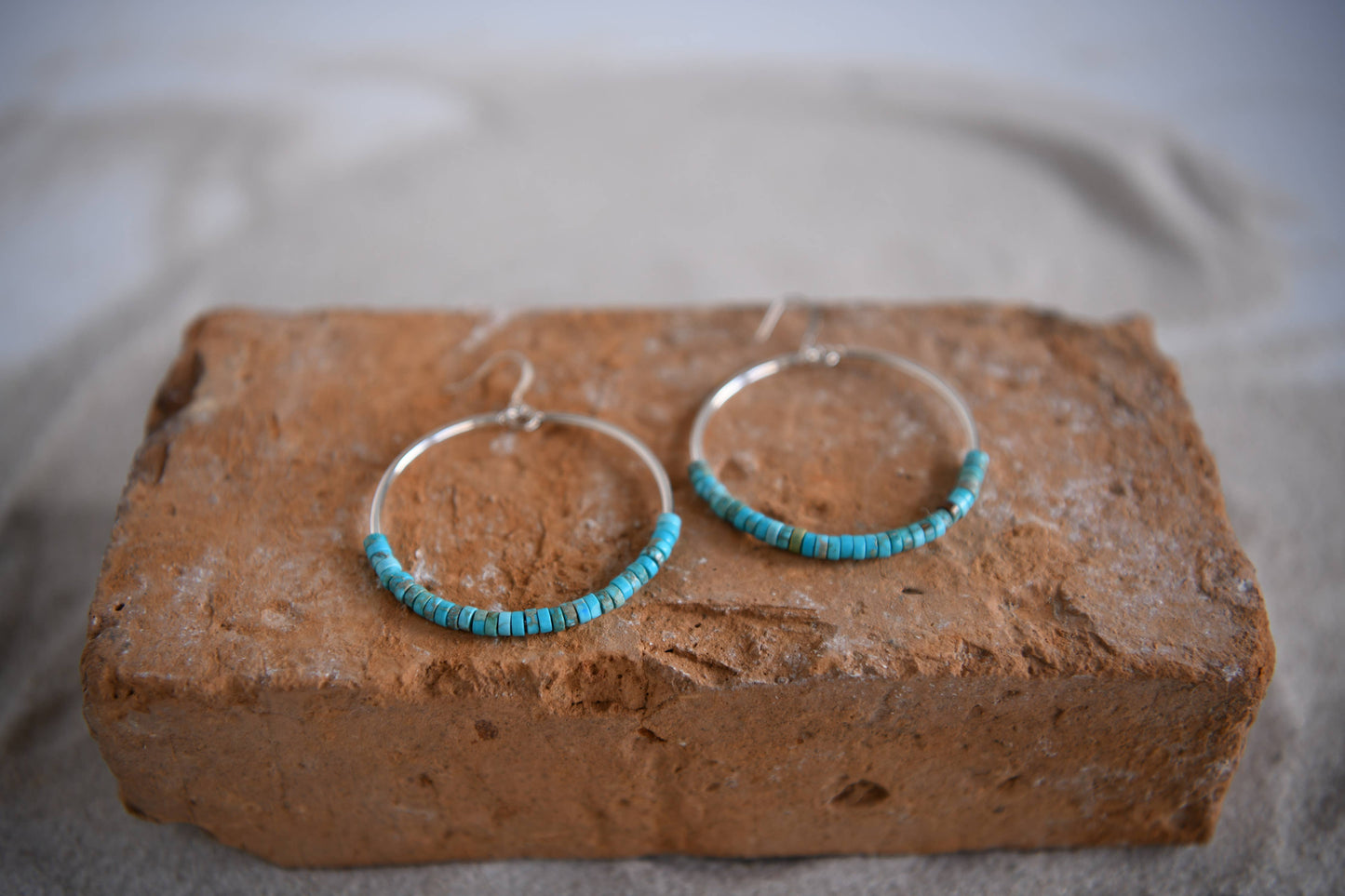 Far Out Sterling Silver and Gemstone Hoops