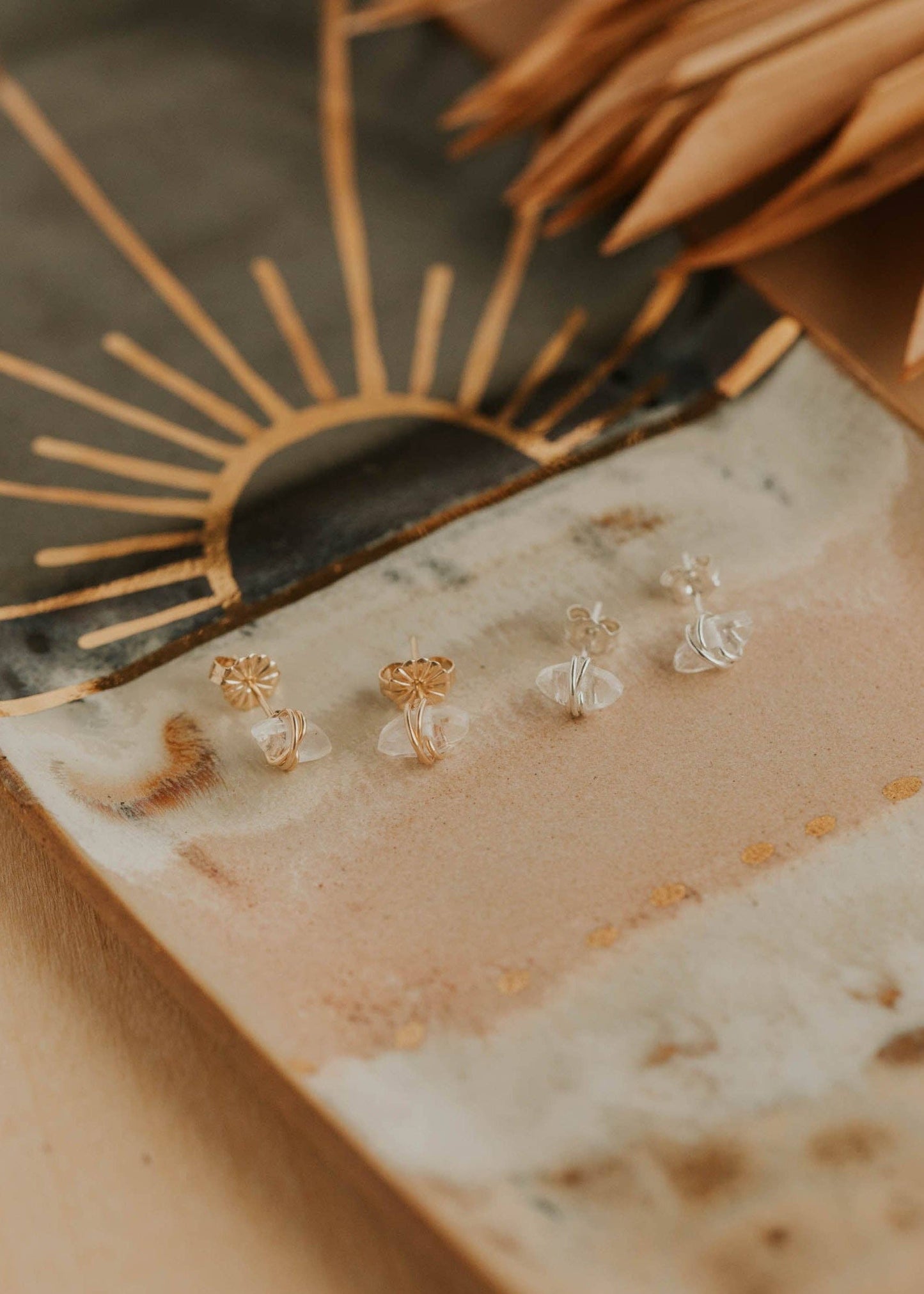 Moonbeam Studs | 14kt Gold Fill