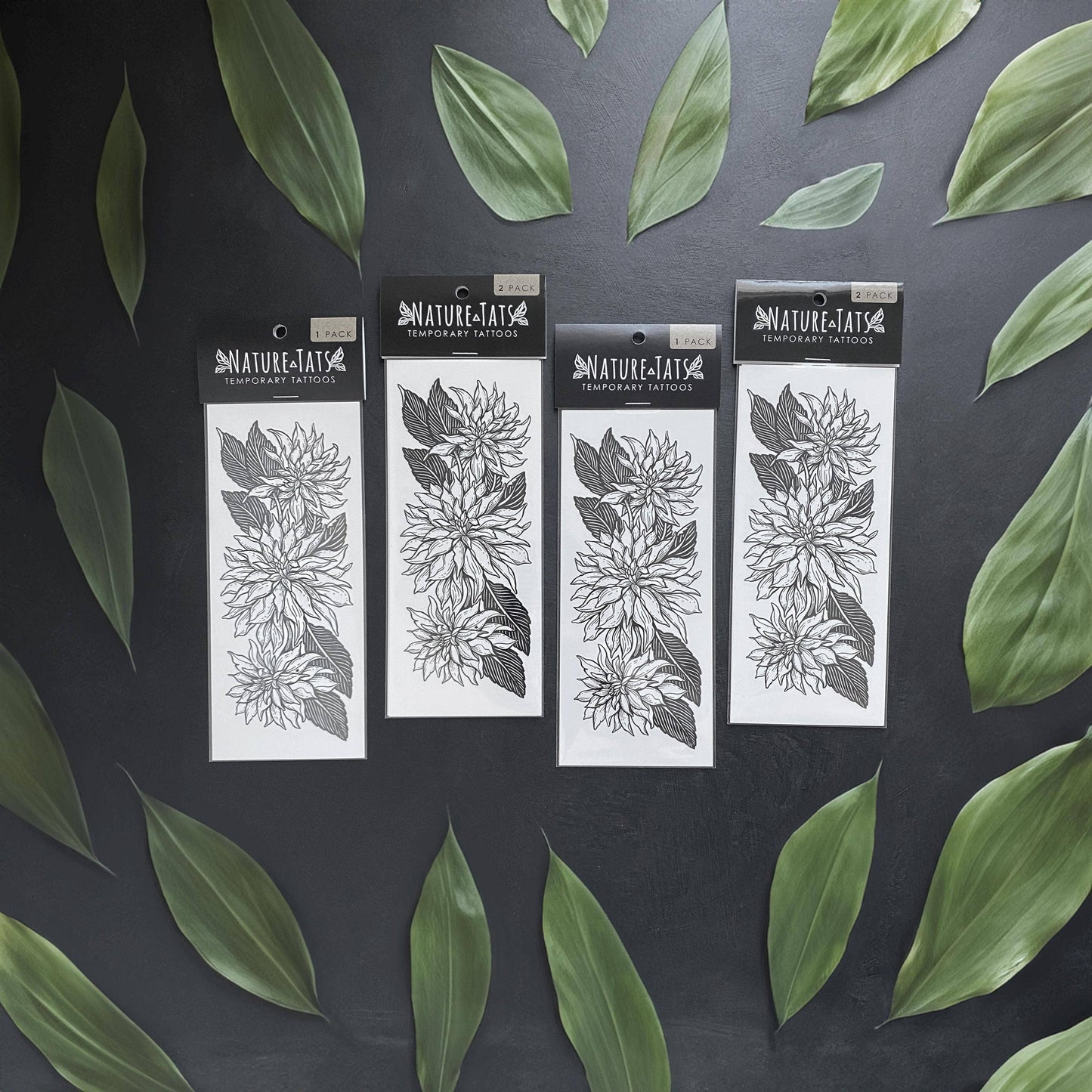Dahlia Flower Temporary Tattoo