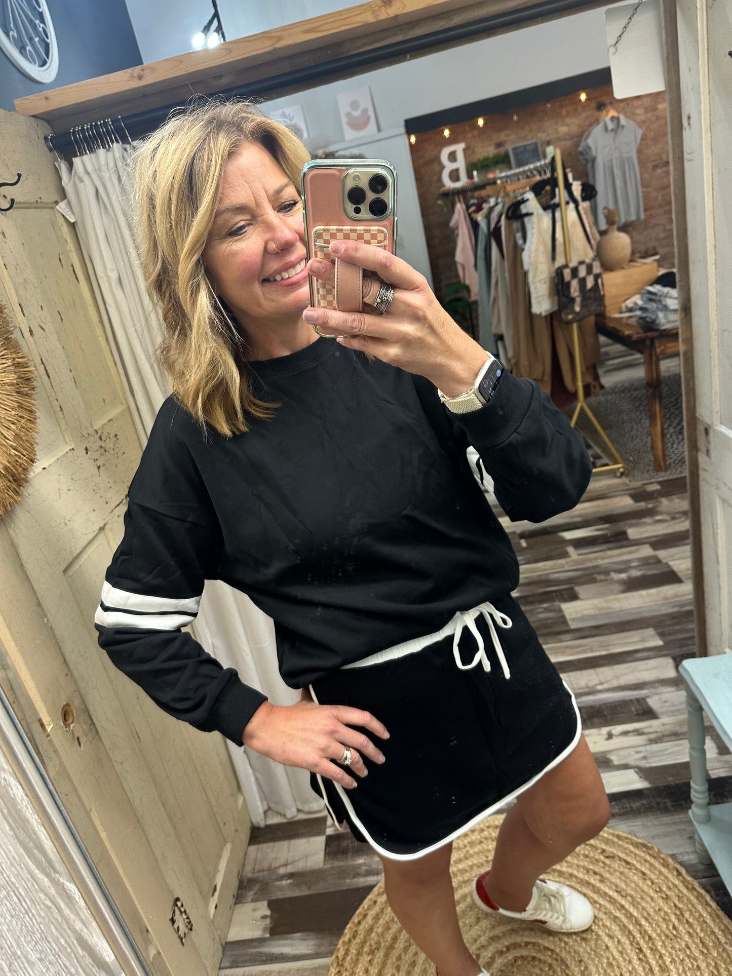 Varsity Sweatshirt/Skort 2 Piece Set