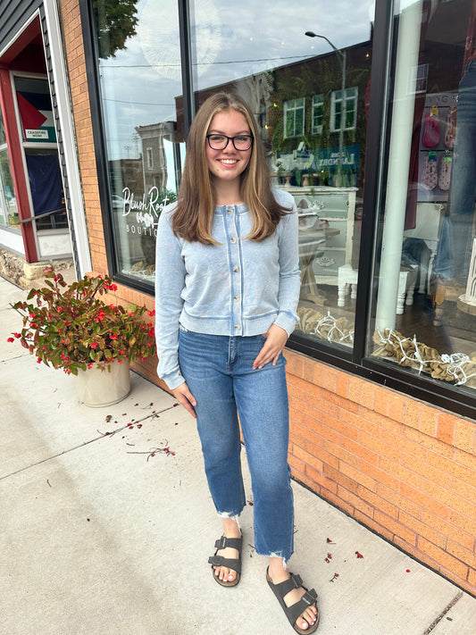 Z Supply Daily Knit Denim Cardigan