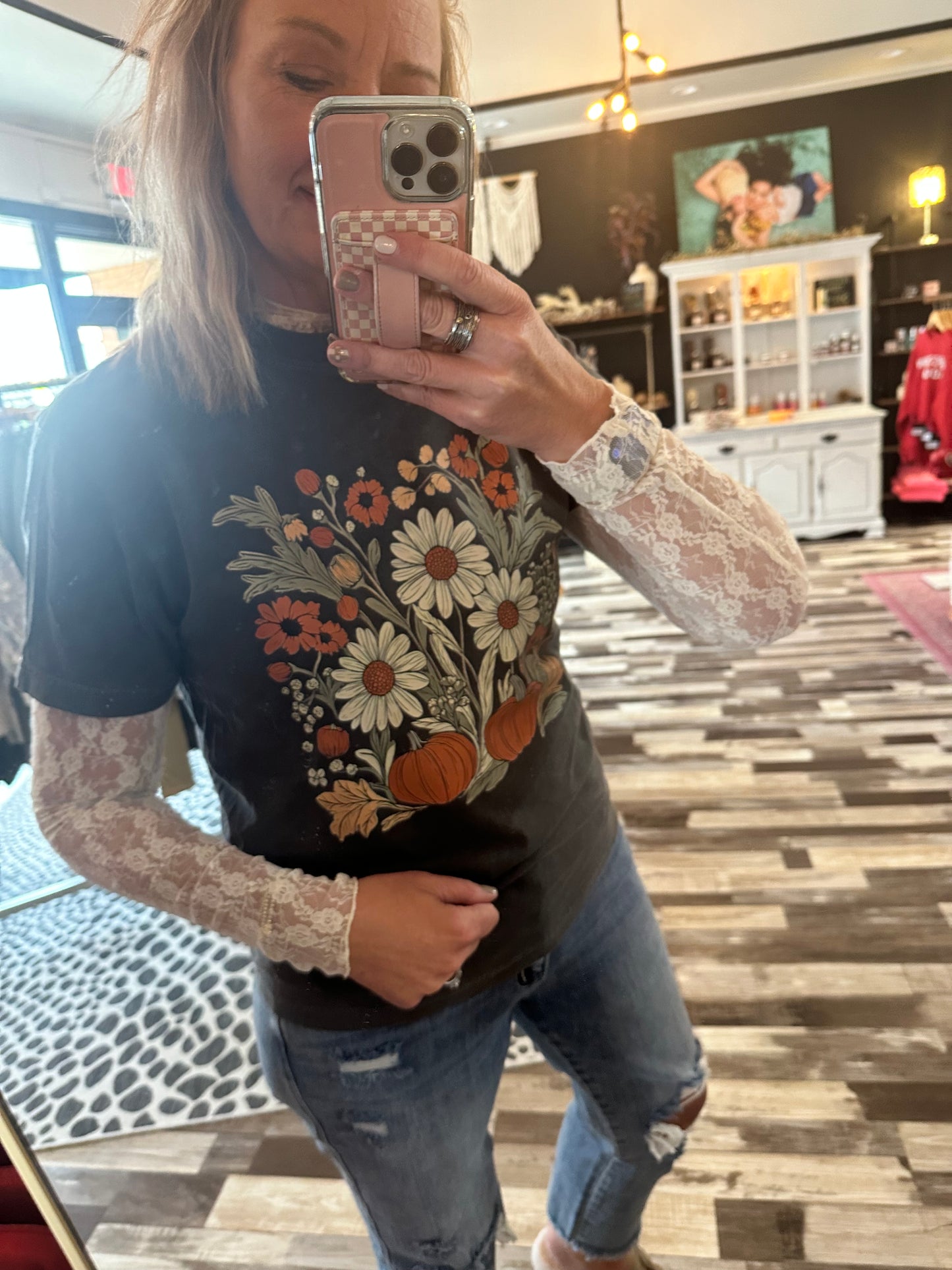 The Avie High Neck Fitted Sheer Mesh Lace Knit Top