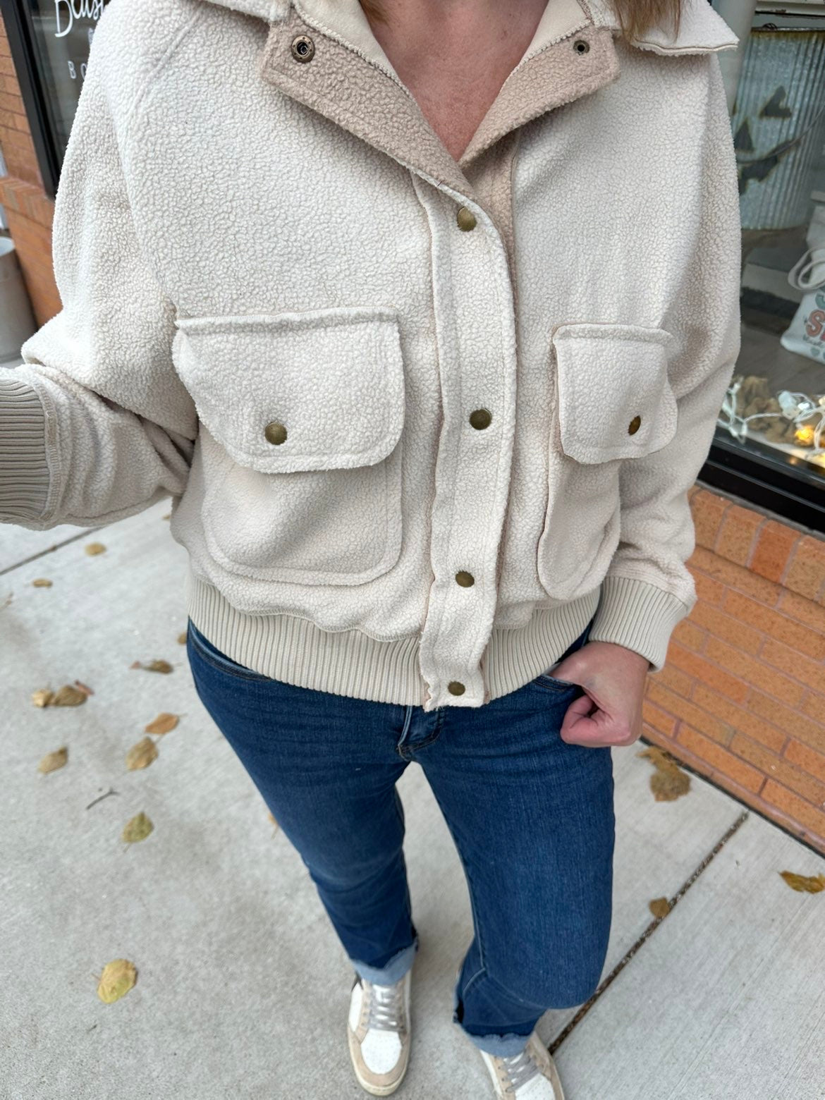 The Kylie Button-up Jacket W/Patch Pockets