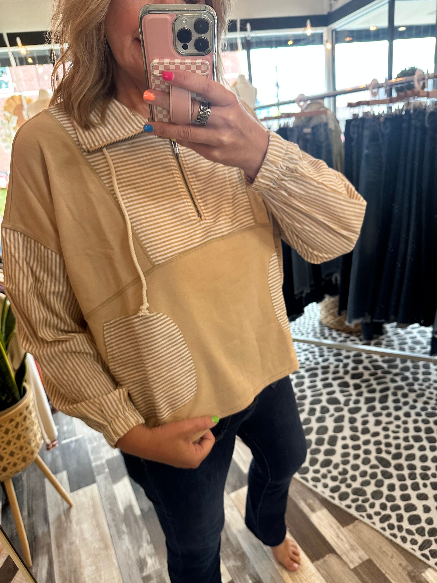 Good Times Half Zip French Terry Sweatshirt