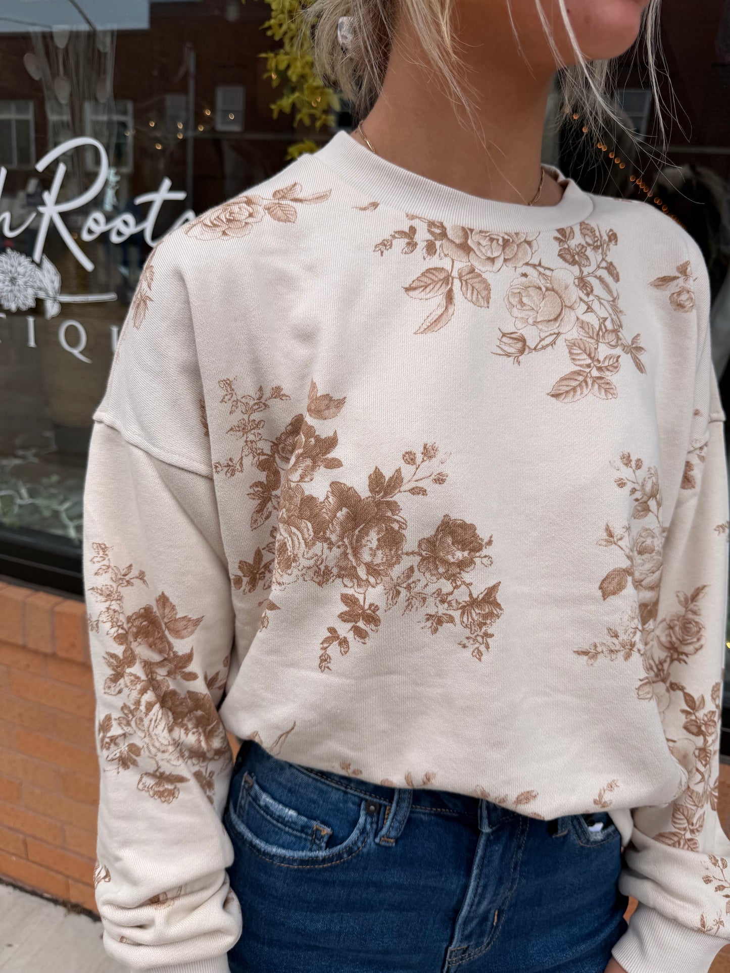 The Cora Floral Pullover