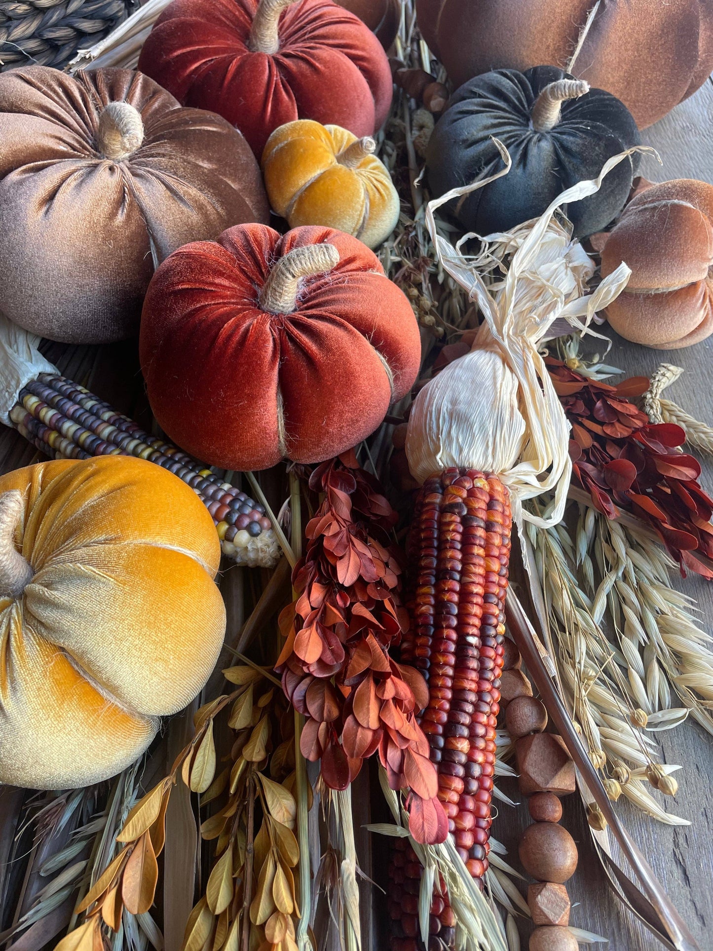Golden Velvet Fall Pumpkin
