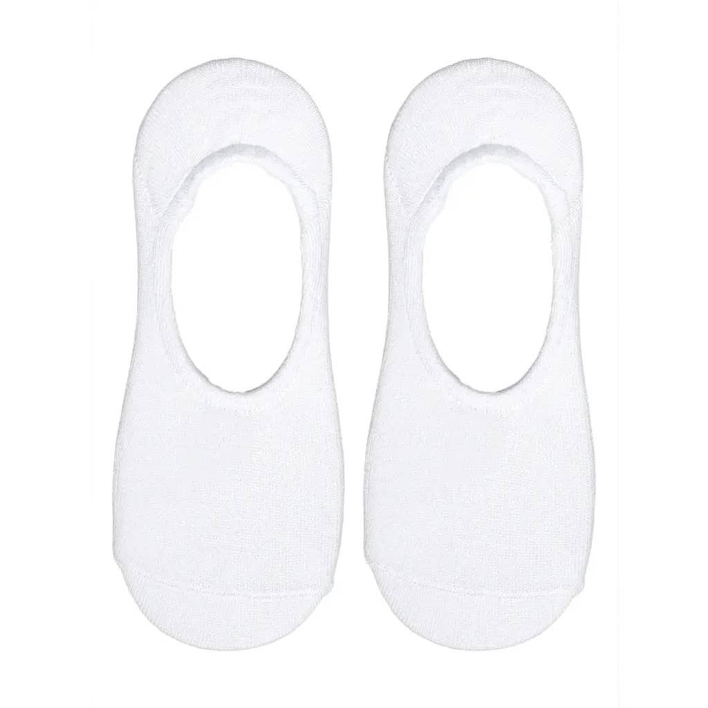 No-Show Liner Socks - Solid White