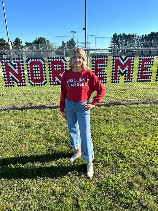 WI Perkins Chenille Cropped Pullover