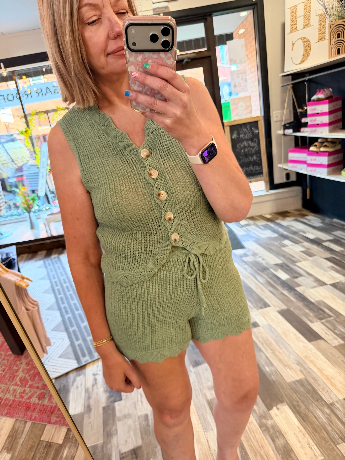 The Carmen Vest and Short Knit Set