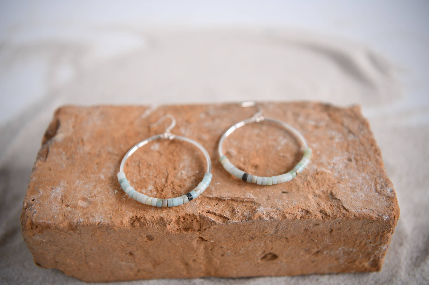 Far Out Sterling Silver and Gemstone Hoops