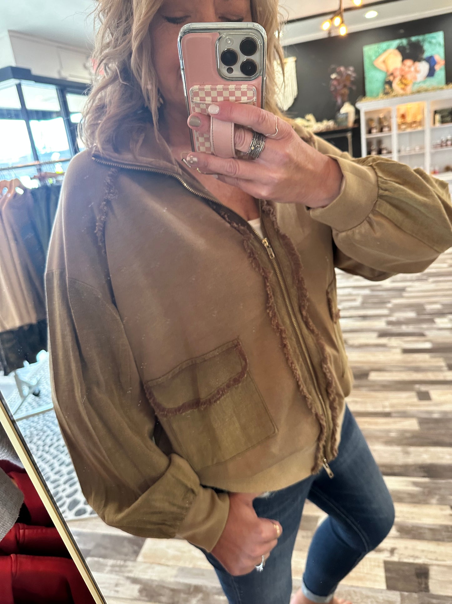 Washed Luxe Knit Linen Blend Jacket