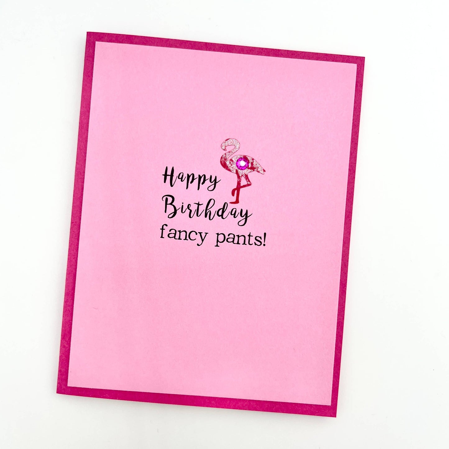 Birthday Fancy Pants Flamingo Card