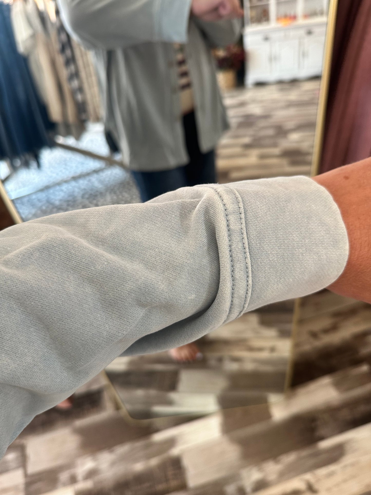 The Tenley Mineral Washed Tencel Oversized Knit Shacket