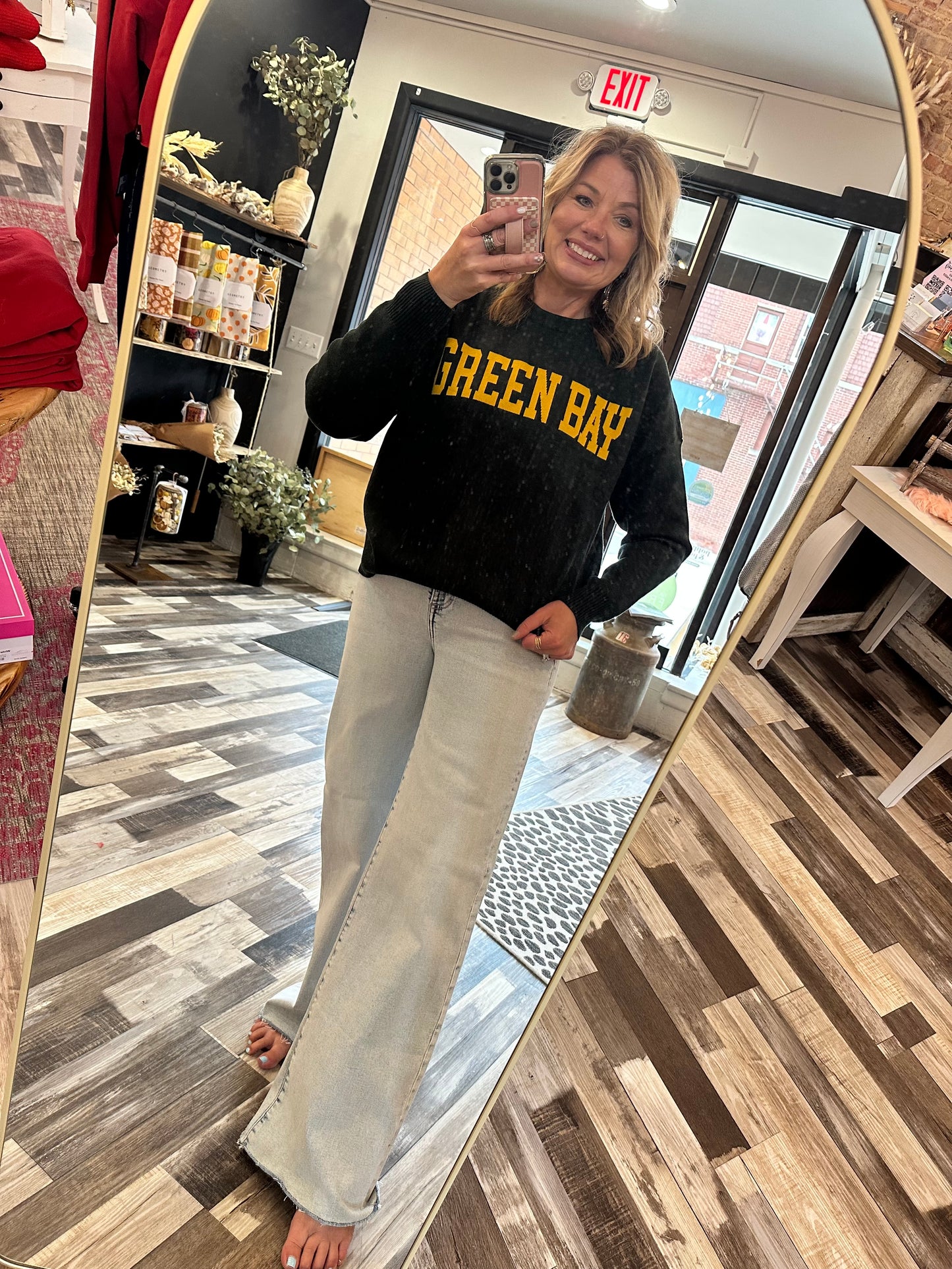 Risen High Rise Wide Leg Denim