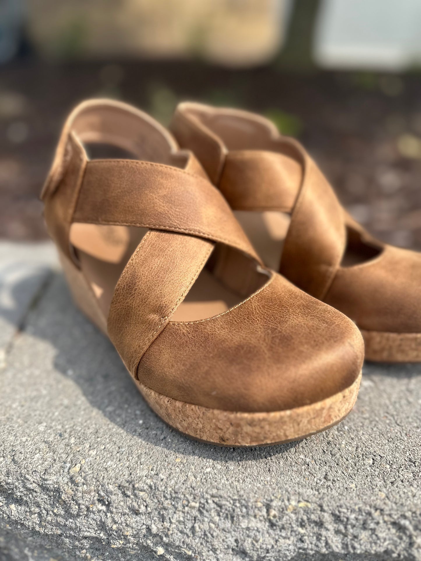 Corky's Case Closed Wedge - Tan