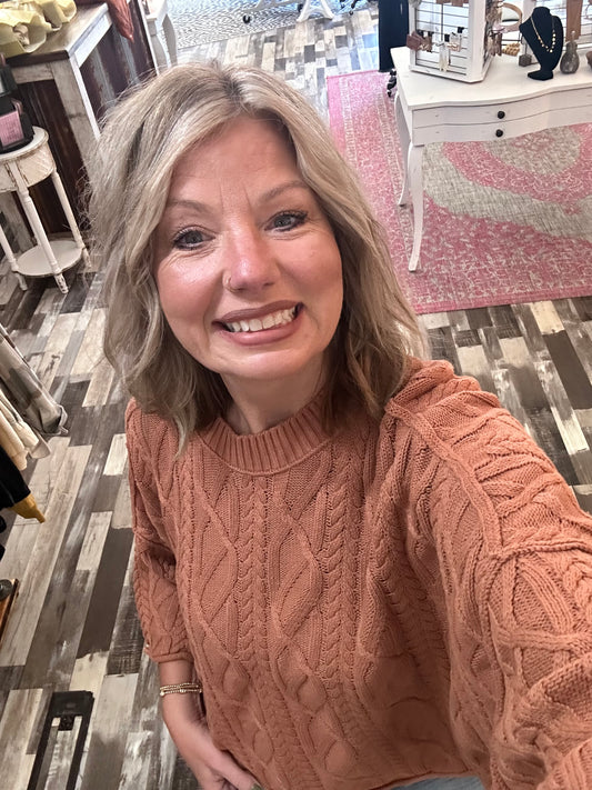 The Tia Round Neck Chunky Fall Sweater