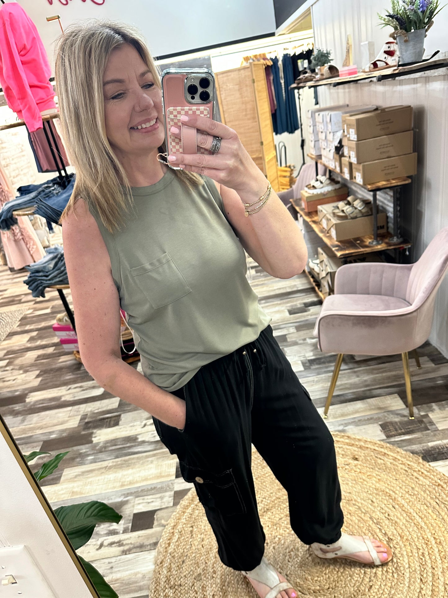 Relaxed Fit Pocket Tank