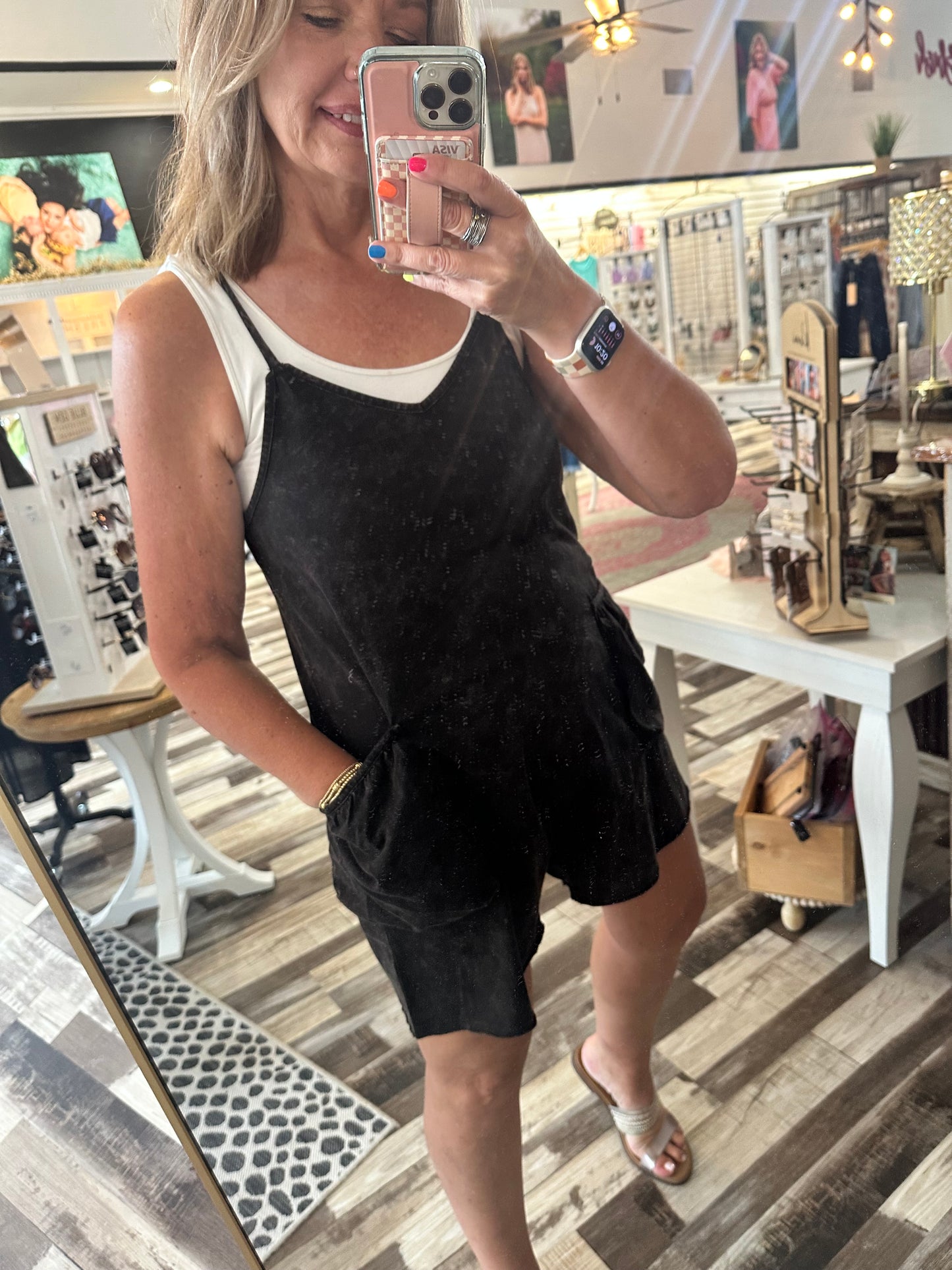 The Tori Mineral Wash Romper