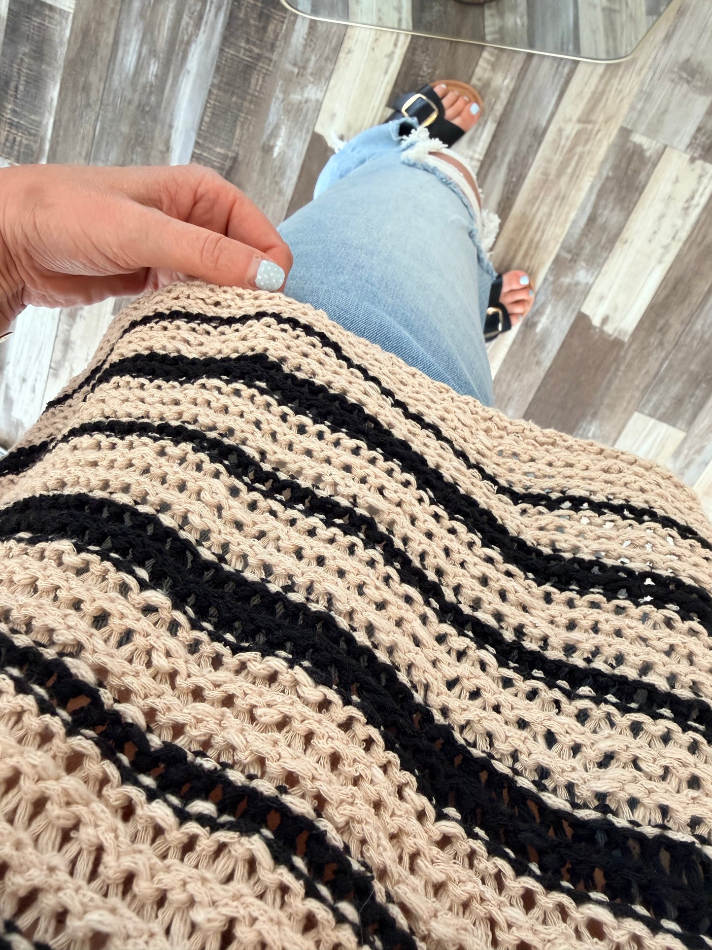 The Lexi Striped Sweater Tank Top