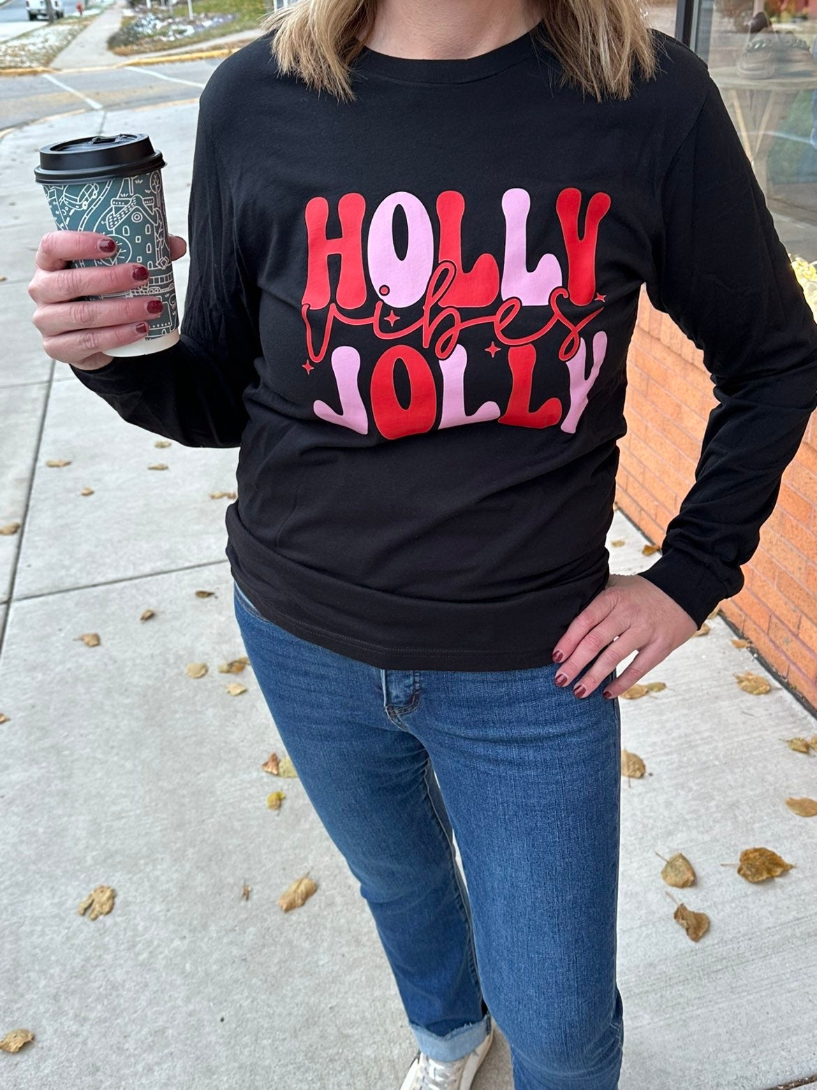 Holly Jolly Vibes Long Sleeved Tee