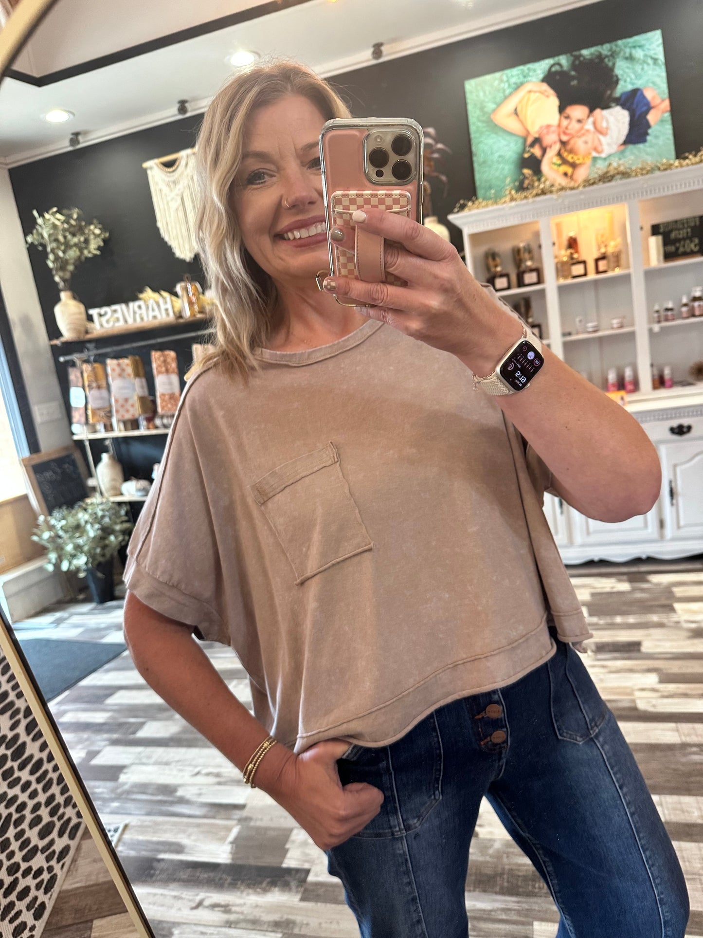 The Dani Mineral Washed Oversized Comfy Top