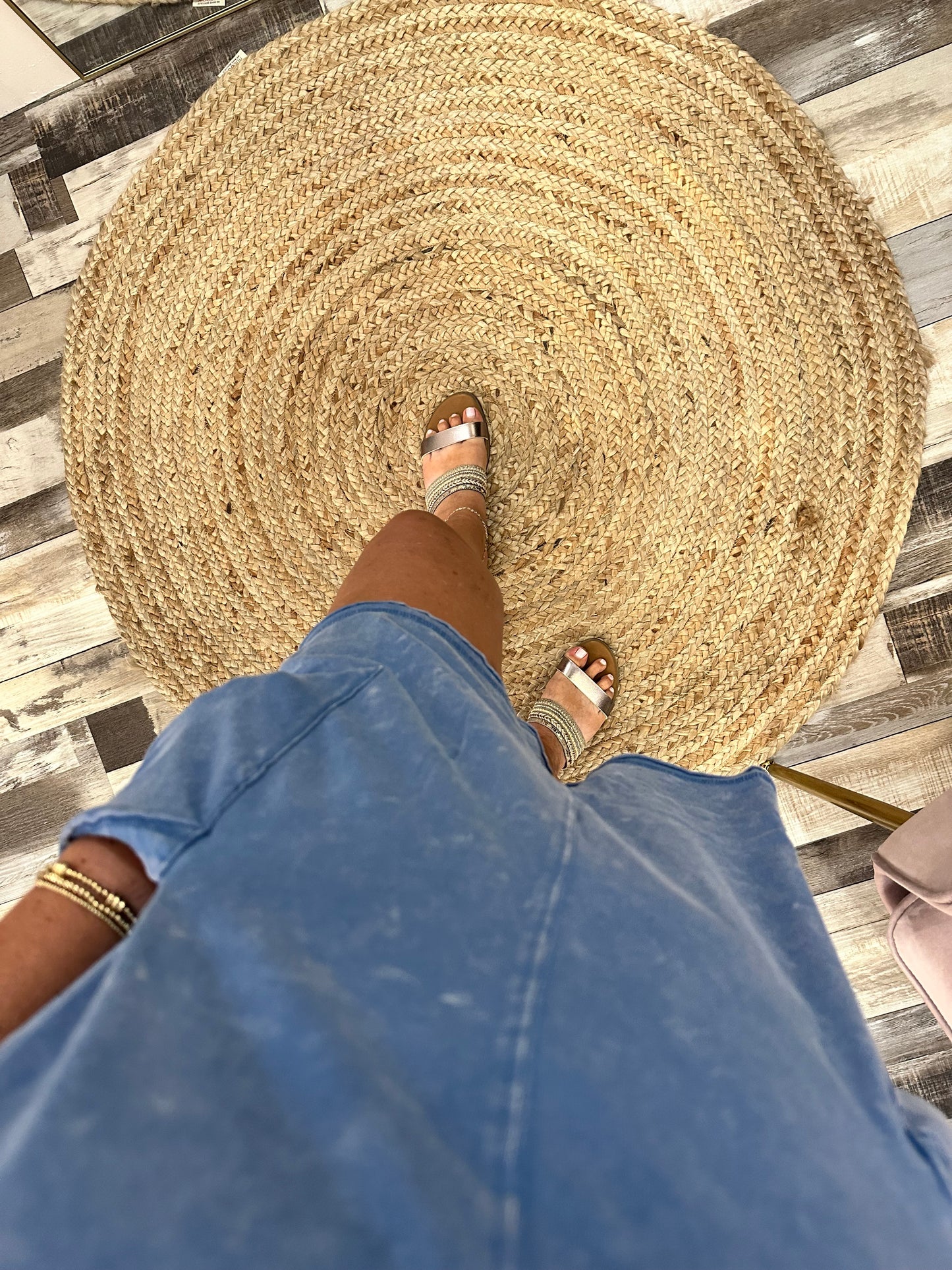 Mineral Washed Oversized Casual Knit Romper