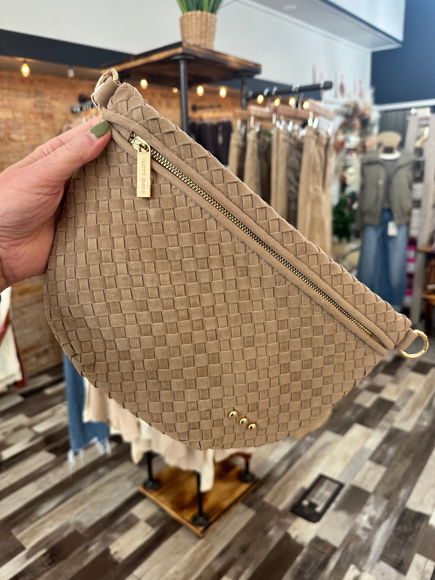 Suede Westlyn Woven Bum Bag
