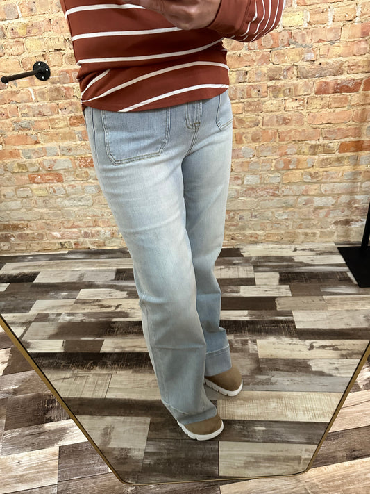 Mica High Rise Wide Leg With Patch Pocket